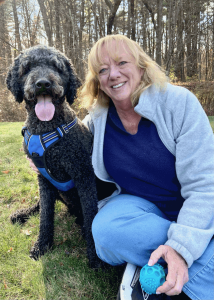 Attorney Maryann Cassidy with her dog Tank
